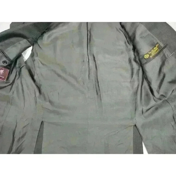 Hickey Freeman Blazer Suit Coat Loro Piana Tasmanian Super 150's 40R Dark Gray - Picture 12 of 13